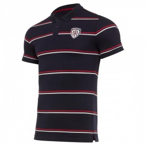 POLO COTONE PIQUET ROSSA CAGLIARI MACRON - 1