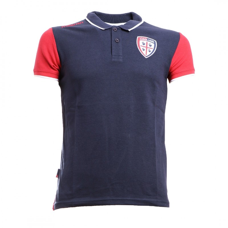 POLO NAVY/ROSSA CAGLIARI MACRON - 1