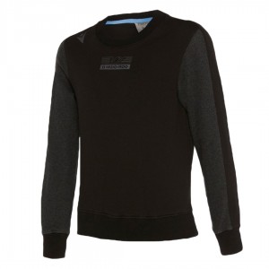 ss lazio jr black degarated round-neck sweatshirt MACRON - 1