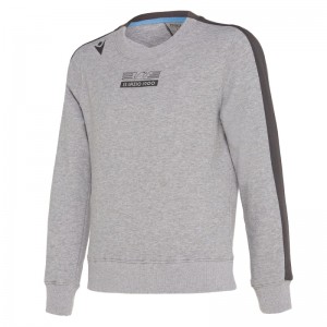 ss lazio jr grey degarated round-neck sweatshirt MACRON - 1