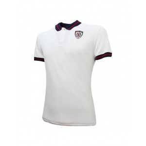 CAGLIARI WHITE POLO PIQUET MACRON - 2