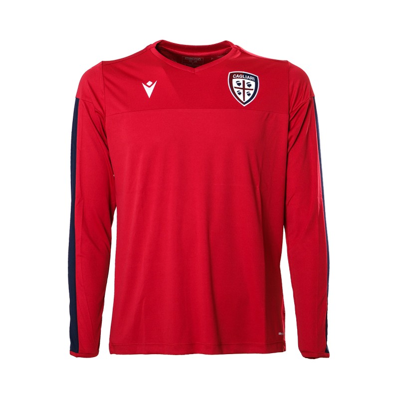 t-shirt training bambino rossa cagliari calcio MACRON - 1