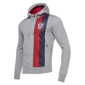 felpa con cappuccio bambino full zip cagliari calcio macron MACRON - 1