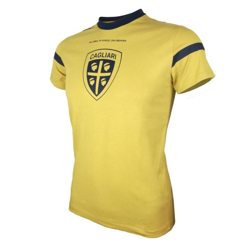 CAGLIARI GOLD T-SHIRT FOR KIDS 2017/2018 MACRON - 1