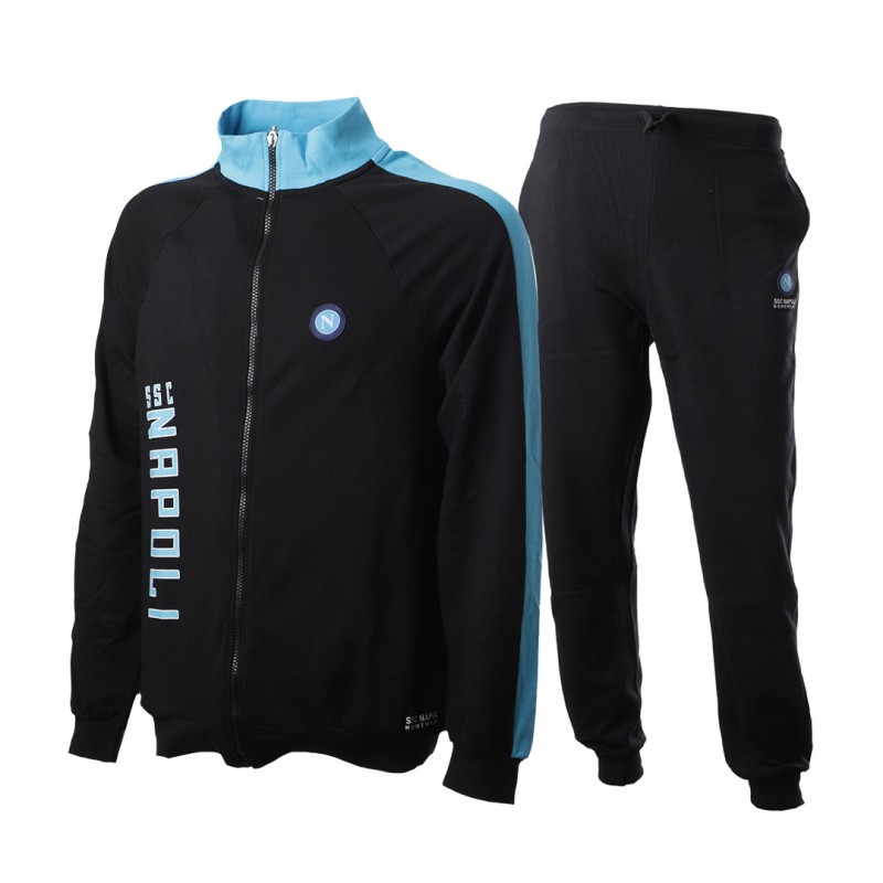 tuta homewear pigiama bambino full zip nera scritta ssc napoli Homewear s.r.l. - 1