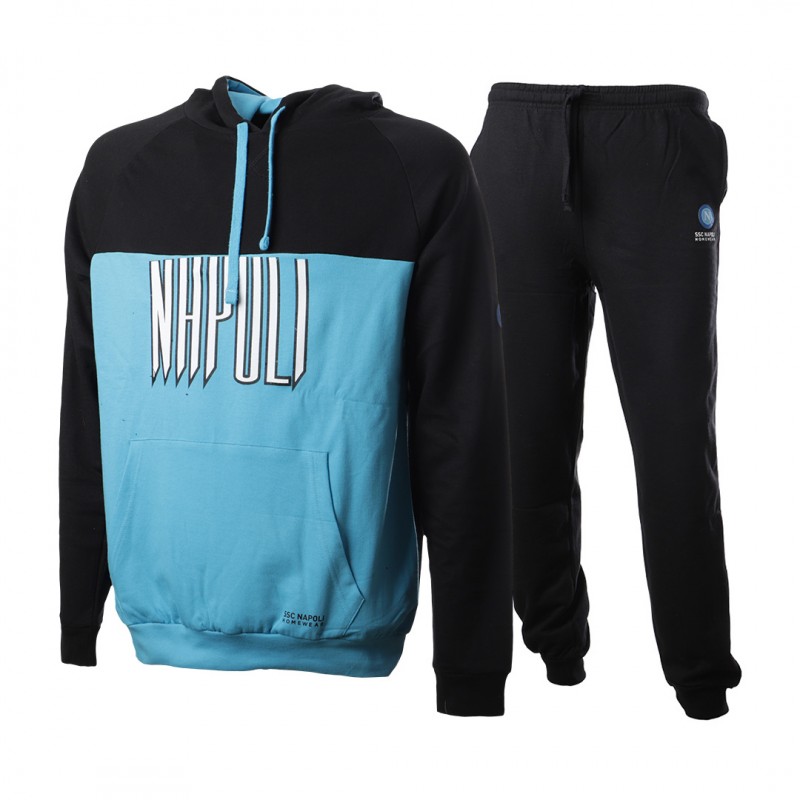 tuta homewear pigiama bambino nera ssc napoli con cappuccio Homewear s.r.l. - 1