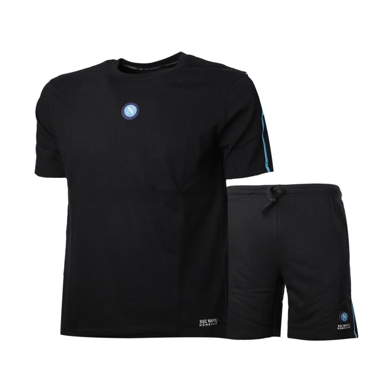 black summer suit with ssc napoli logo Homewear s.r.l. - 1