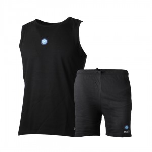 black summer pyjama set with ssc napoli logo Homewear s.r.l. - 1