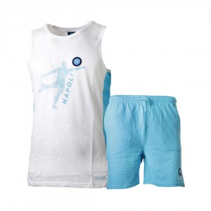ssc napoli white blue summer pyjama suit Homewear s.r.l. - 1