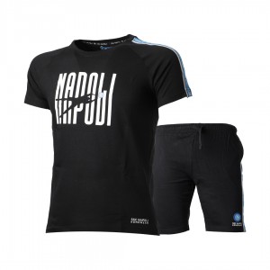 black summer suit with ssc napoli writing boy Homewear s.r.l. - 1