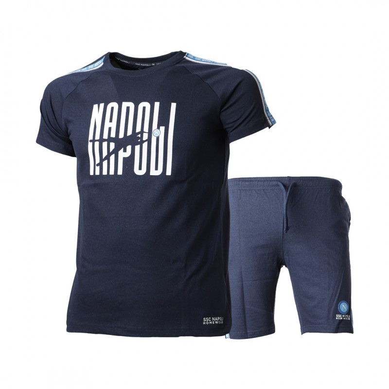blue summer suit with ssc napoli child logo Homewear s.r.l. - 1