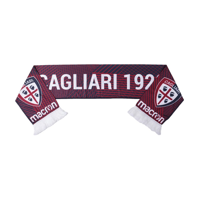 sciarpa leggera calcio cagliari bianco/navy/rosso MACRON - 1
