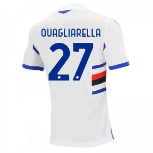 maglia away sampdoria bambino 2020/2021 quagliarella 27 MACRON - 1