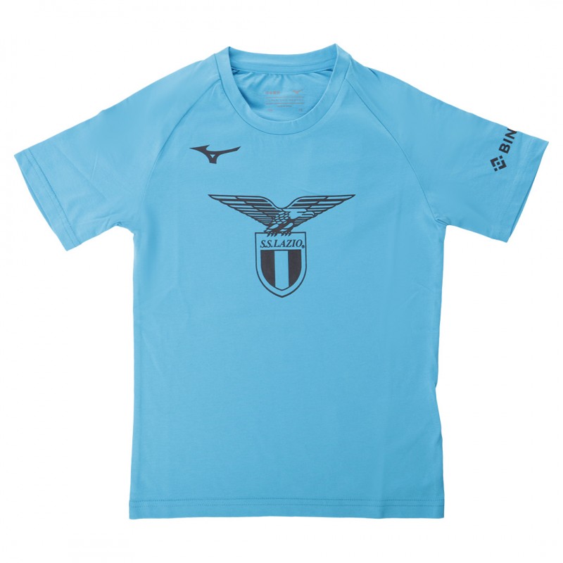 sky blue t shirt child logo SS Lazio Mizuno 2022 2023