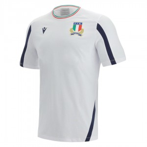 maglia travel rugby fir italia bianca 2021/2022 MACRON - 1