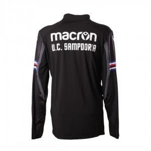 sampdoria half zipper trainer tunic black ml 2021/2022 MACRON - 2