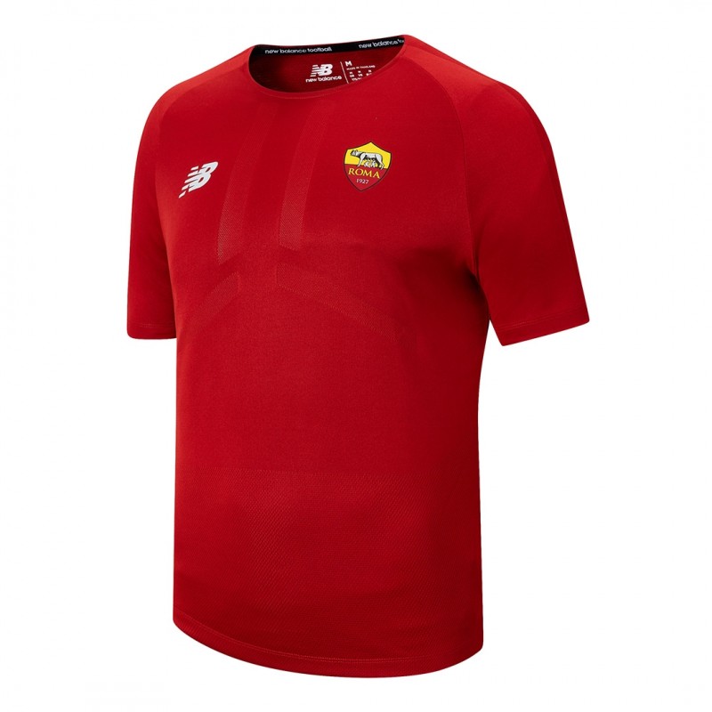 T-SHIRT ALLENAMENTO AS ROMA ROSSA 2021/2022 BAMBINO NEW BALANCE - 1