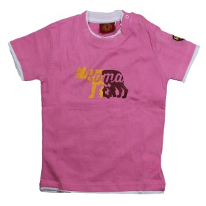 AS ROMA T-SHIRT LUPA ROSA INFANT AMISTAD - 1