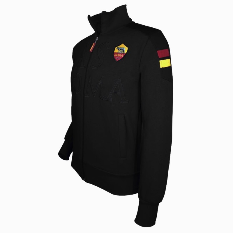 AS ROMA FELPA FULL ZIP NERA AMISTAD - 1