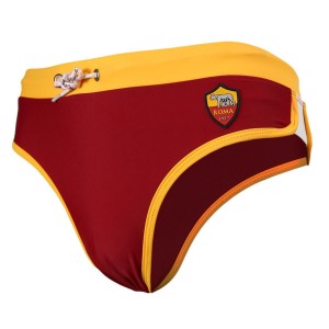 AS ROMA COSTUME SLIP ROSSO CON CUFFIA E TELO MARE AMISTAD - 2