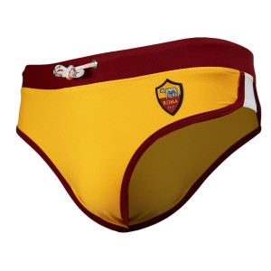 AS ROMA COSTUME SLIP GIALLO CON CUFFIA E TELO MARE AMISTAD - 2