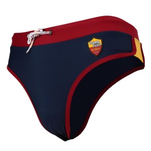 AS ROMA COSTUME SLIP BLU CON CUFFIA E TELO MARE AMISTAD - 2