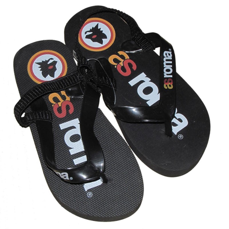 AS ROMA BLACK INFANT FLIP FLOPS SD - 1