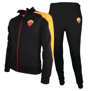 AS ROMA BLACK/YELLOW FLEECE TRACKSUIT KID AMISTAD - 1