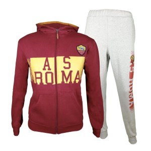 AS ROMA RED KID FLEECE HOODIE TRACKSUIT AMISTAD - 1