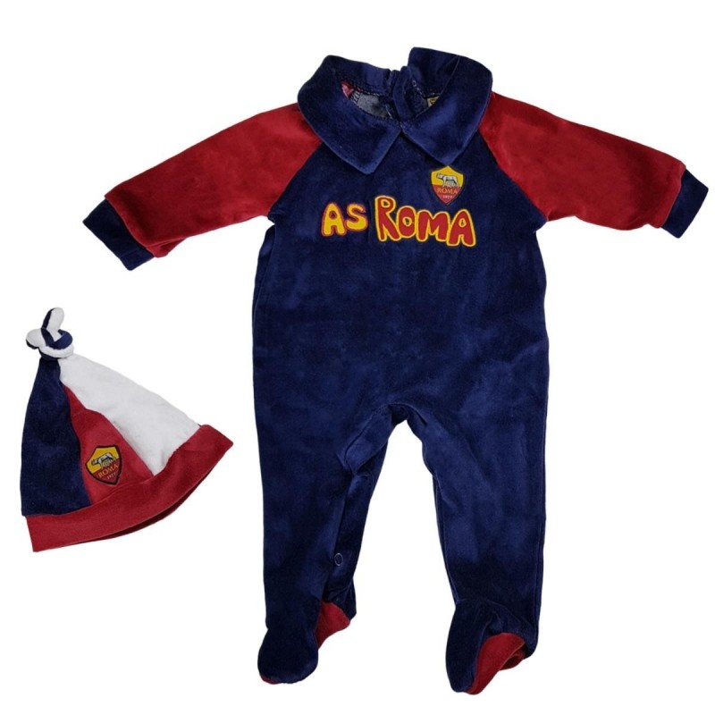 AS ROMA BLU CHENILLE ONESIE WITH CAP AMISTAD - 1