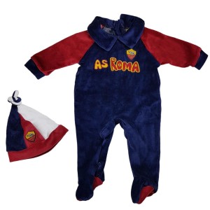 AS ROMA BLU CHENILLE ONESIE WITH CAP AMISTAD - 2