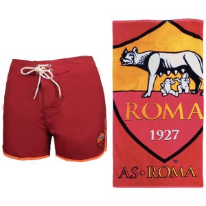 AS ROMA COSTUME PANTALONCINO LOGO BORDEAUX AMISTAD - 1