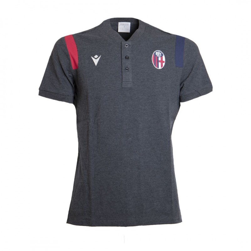 POLO COTONE BOLOGNA NERA 2020/2021 MACRON - 1