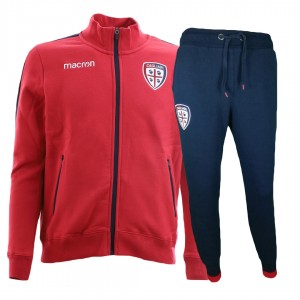 2018/2019 cagliari children's tracksuit travel staff red/blue MACRON - 1