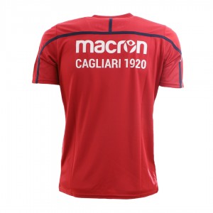 T-SHIRT BAMBINO ROSSA/BLU NAVY ALLENAMENTO CAGLIARI 2018/2019 MACRON - 2