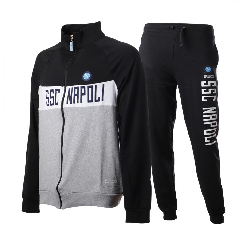 ssc napoli black and grey full zip pyjama suit homewear Homewear s.r.l. - 1