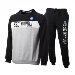 ssc napoli black and grey crewneck pyjama suit homewear Homewear s.r.l. - 1