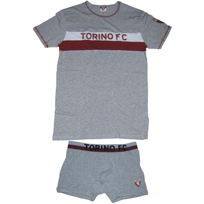 COMPLETO INTIMO GIROCOLLO/BOXER GRIGIO BAMBINO TORINO FC AMISTAD - 1