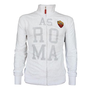 AS ROMA FELPA SPORT BIANCA FULL ZIP BAMBINO AMISTAD - 1