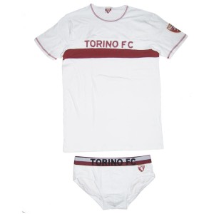 COMPLETO INTIMO GIROCOLLO/SLIP BIANCO BAMBINO TORINO FC AMISTAD - 1