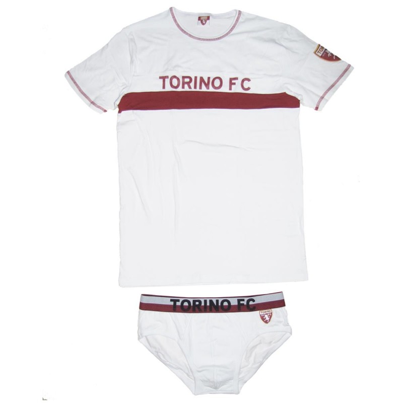 WHITE UNDERWEAR COMPLETE CREW NECK/BRIEFS TORINO FC KIDS AMISTAD - 1