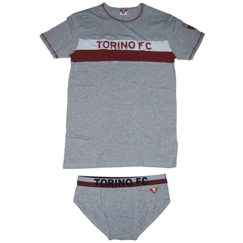 COMPLETO INTIMO GIROCOLLO/SLIP GRAY BAMBINO TORINO FC AMISTAD - 1