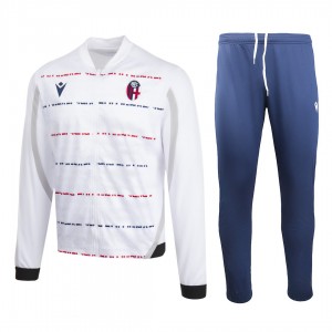 bologna fc white full zip anthem tracksuit MACRON - 1