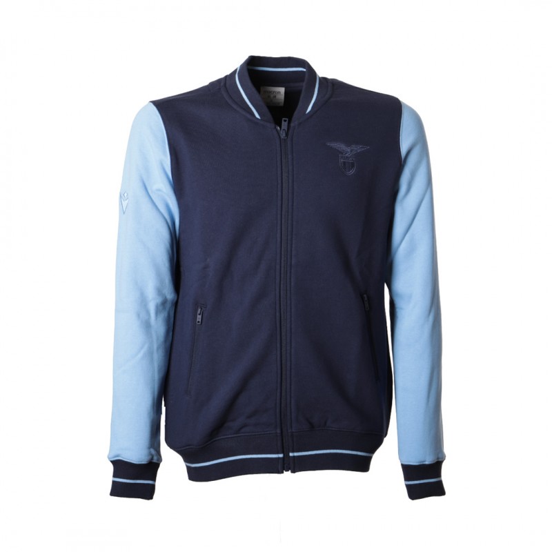 felpa bambino college ss lazio full zip blu 2020/2021 MACRON - 1