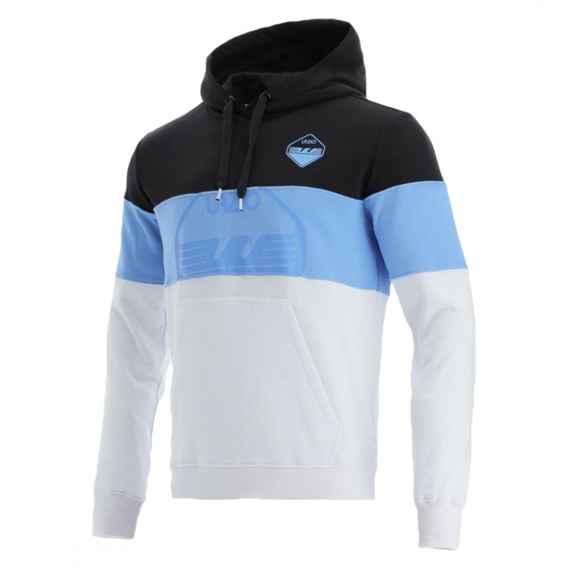FELPA SS LAZIO CAPPUCCIO DEGARZATA 2021/2022 MACRON - 1