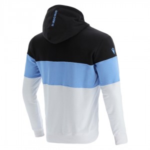 FELPA LAZIO FULL ZIP CON CAPPUCCIO NERA 2020/2021 MACRON - 2