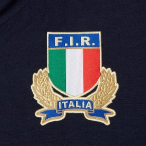 BLUE RUGBY ITALY FULL ZIP SWEATSHIRT MACRON - 3