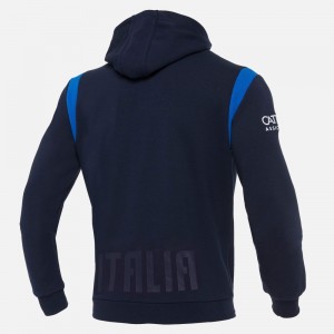 BLUE RUGBY ITALY FULL ZIP SWEATSHIRT MACRON - 6