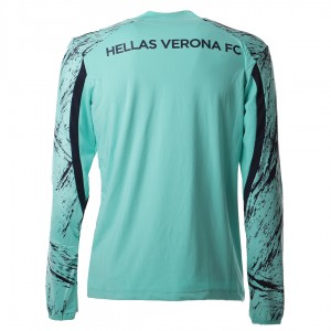 turquoise training tunic with zipper hellas verona 2021/2022 MACRON - 3