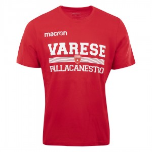 red varese basketball t-shirt 2019/2020 MACRON - 1